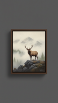 Original Oil Painting — Misty Mountain Elk
